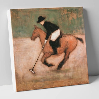 Polo at the Canter polo horse canvas wall art
