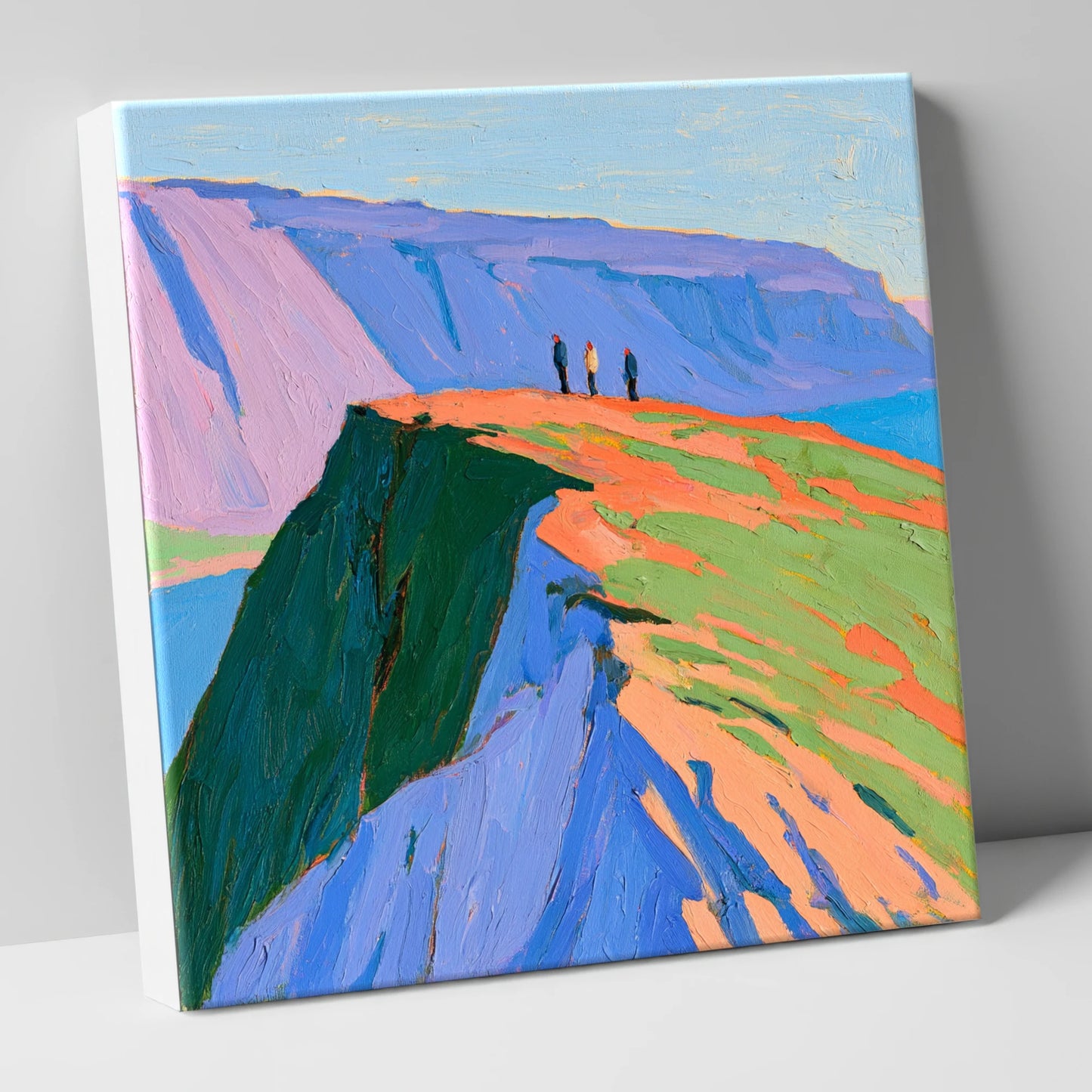 Vivid Coastal Vantage horse landscape canvas wall art
