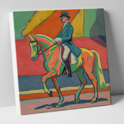 Vivid Dressage Rhythm dressage horse canvas wall art