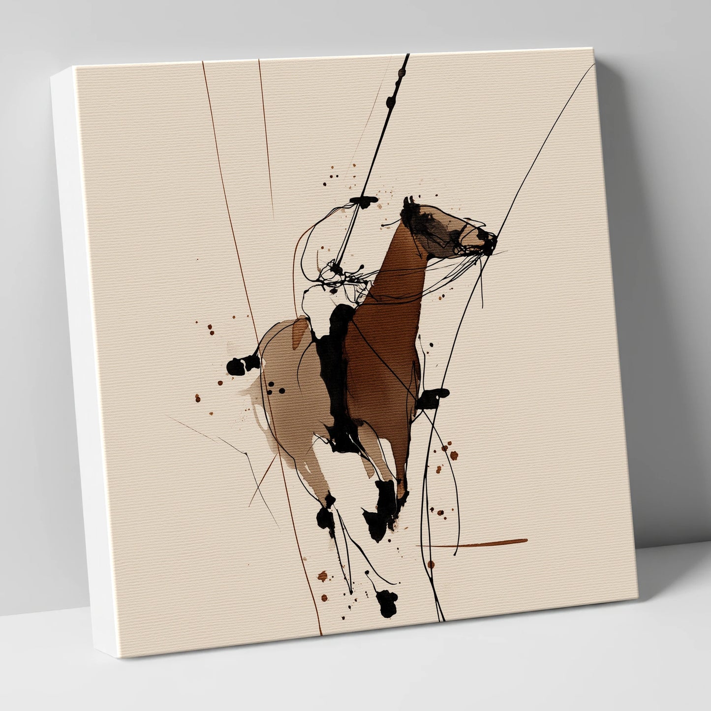 Dynamic Polo Strike polo horse canvas wall art