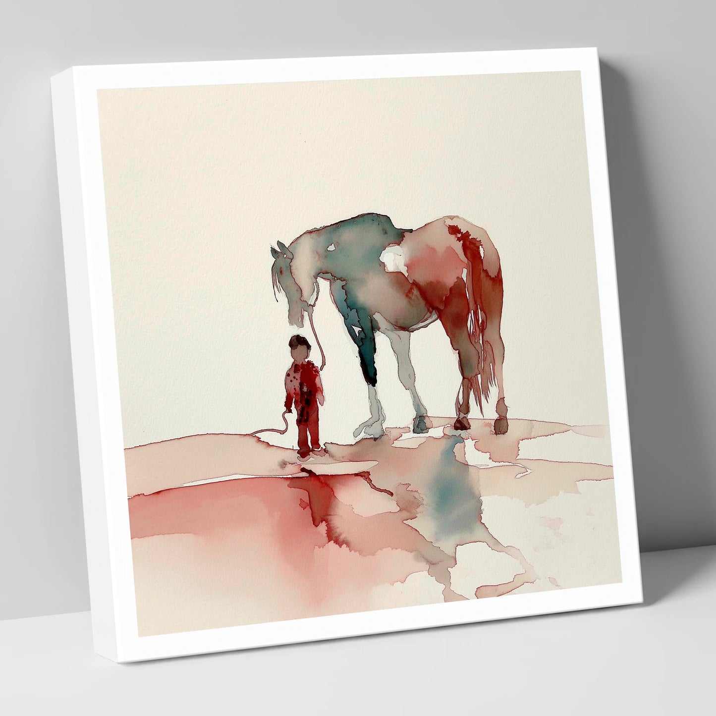 A Bond Beyond Words horse & rider canvas wall art