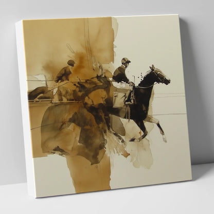 Surge of Sepia racing horse canvas wall art