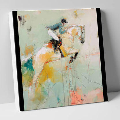 The Perfect Stride show jumping horse canvas wall art