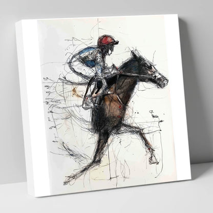 At Full Stretch racing horse canvas wall art