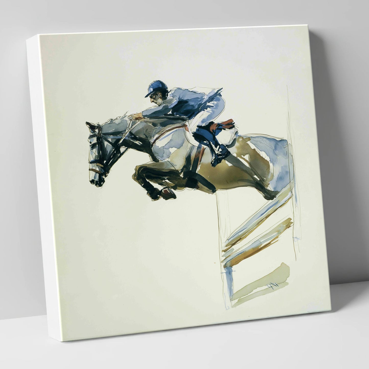 The Perfect Bascule show jumping horse canvas wall art