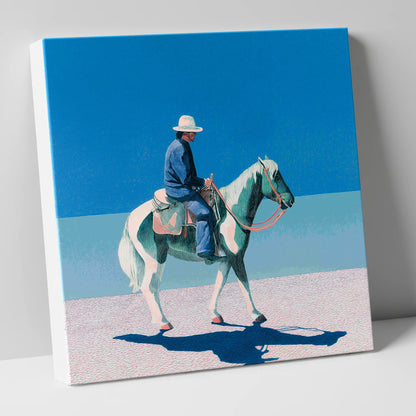 The Vast Horizon western horse canvas wall art