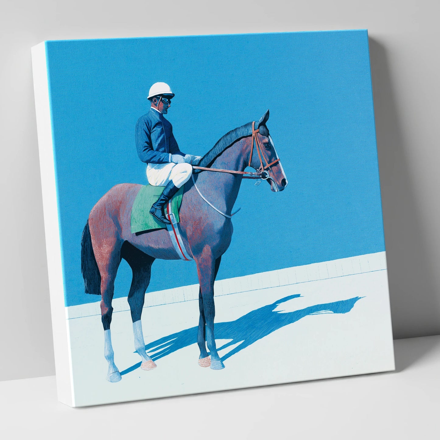 Before the Off racing horse canvas wall art