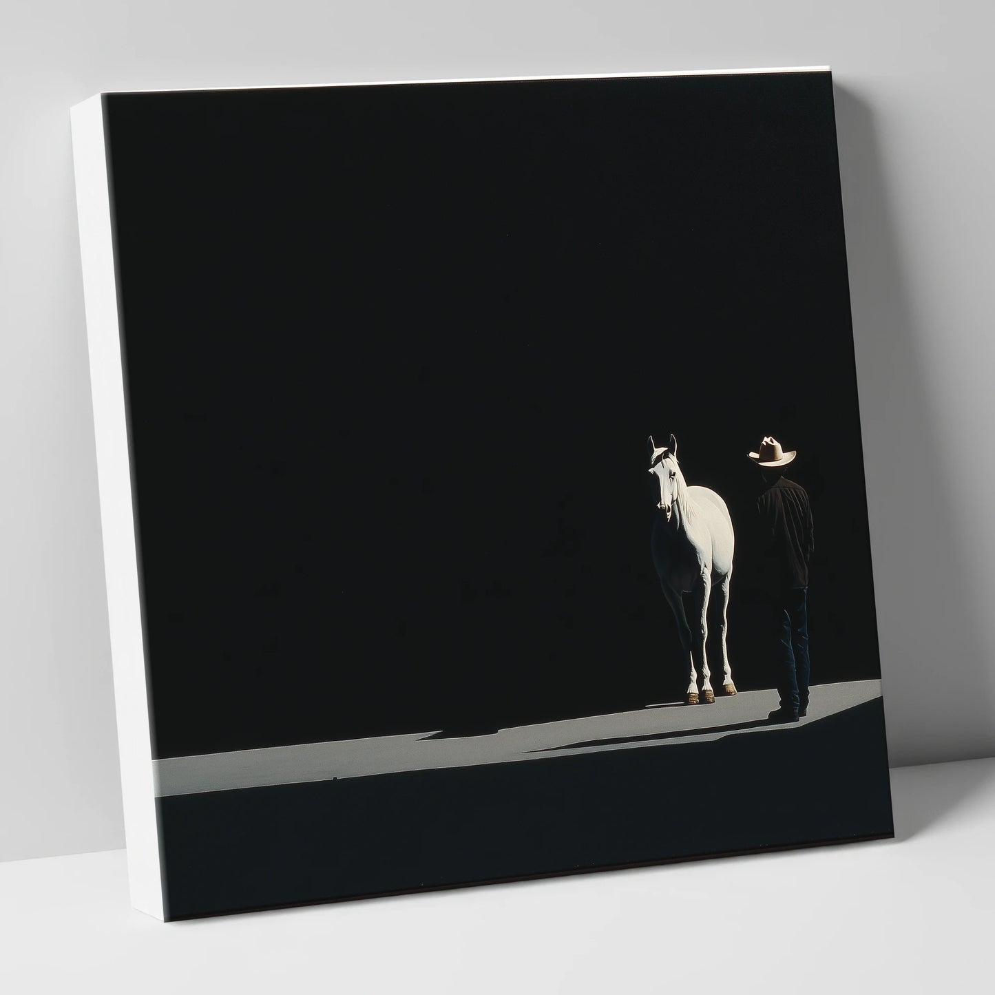 Silent Western Partnership western horse canvas wall art