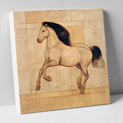 Classical Equine Study horse portrait canvas wall art