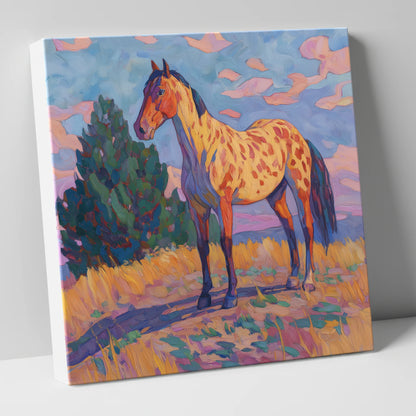 Painted Prairie Appaloosa horse breed canvas wall art