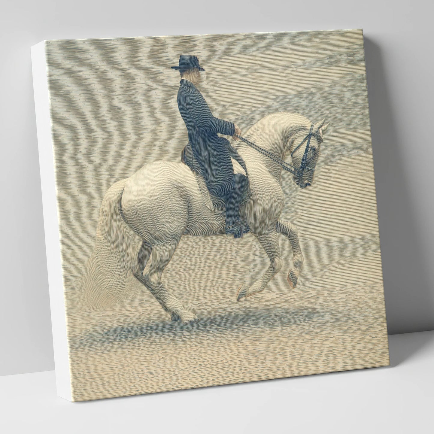 Classical Dressage Harmony dressage horse canvas wall art