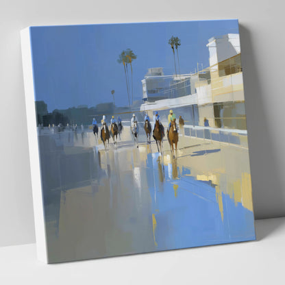 Race Day Reflections racing horse canvas wall art