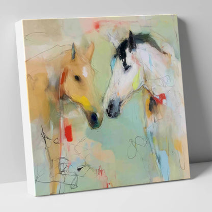 Whispered Secrets horse portrait canvas wall art