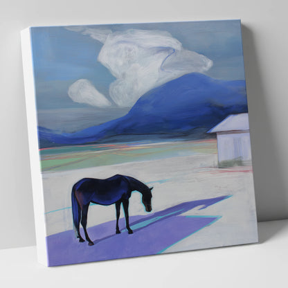 Mountain Solitude horse landscape canvas wall art