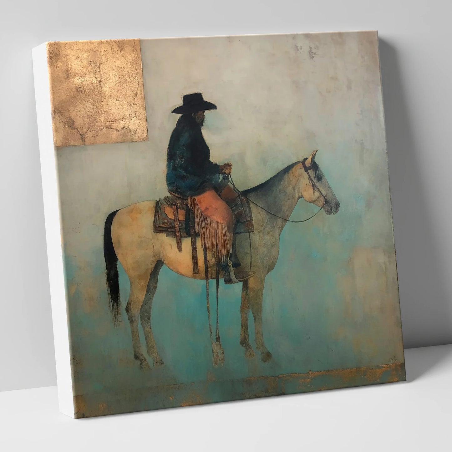 The Quiet Frontier western horse canvas wall art