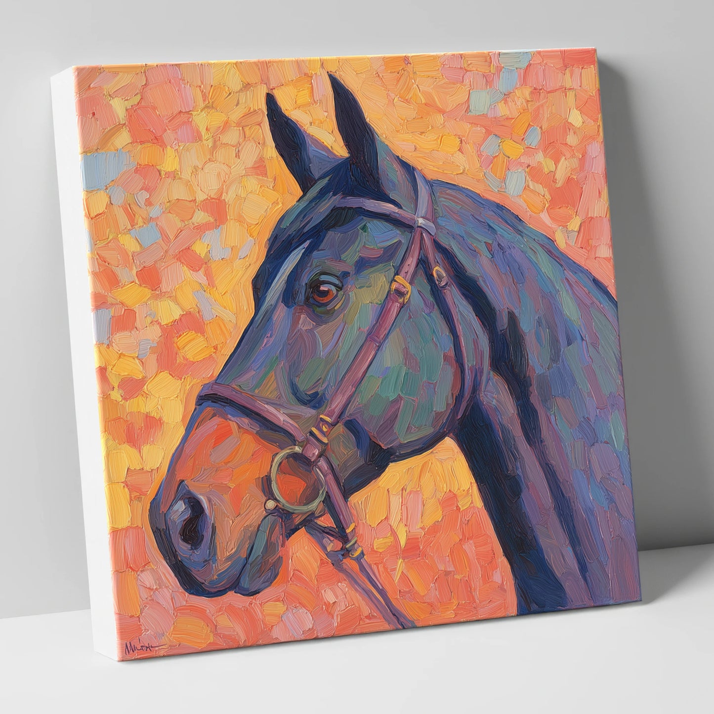 Radiant Equine Profile horse portrait canvas wall art