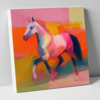 Vivid Equine Stride horse breed canvas wall art