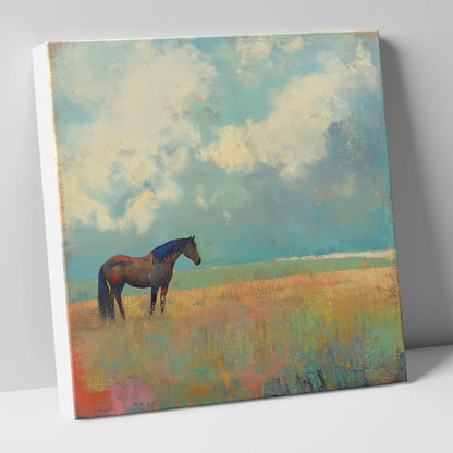 Beneath Turquoise Skies horse landscape canvas wall art