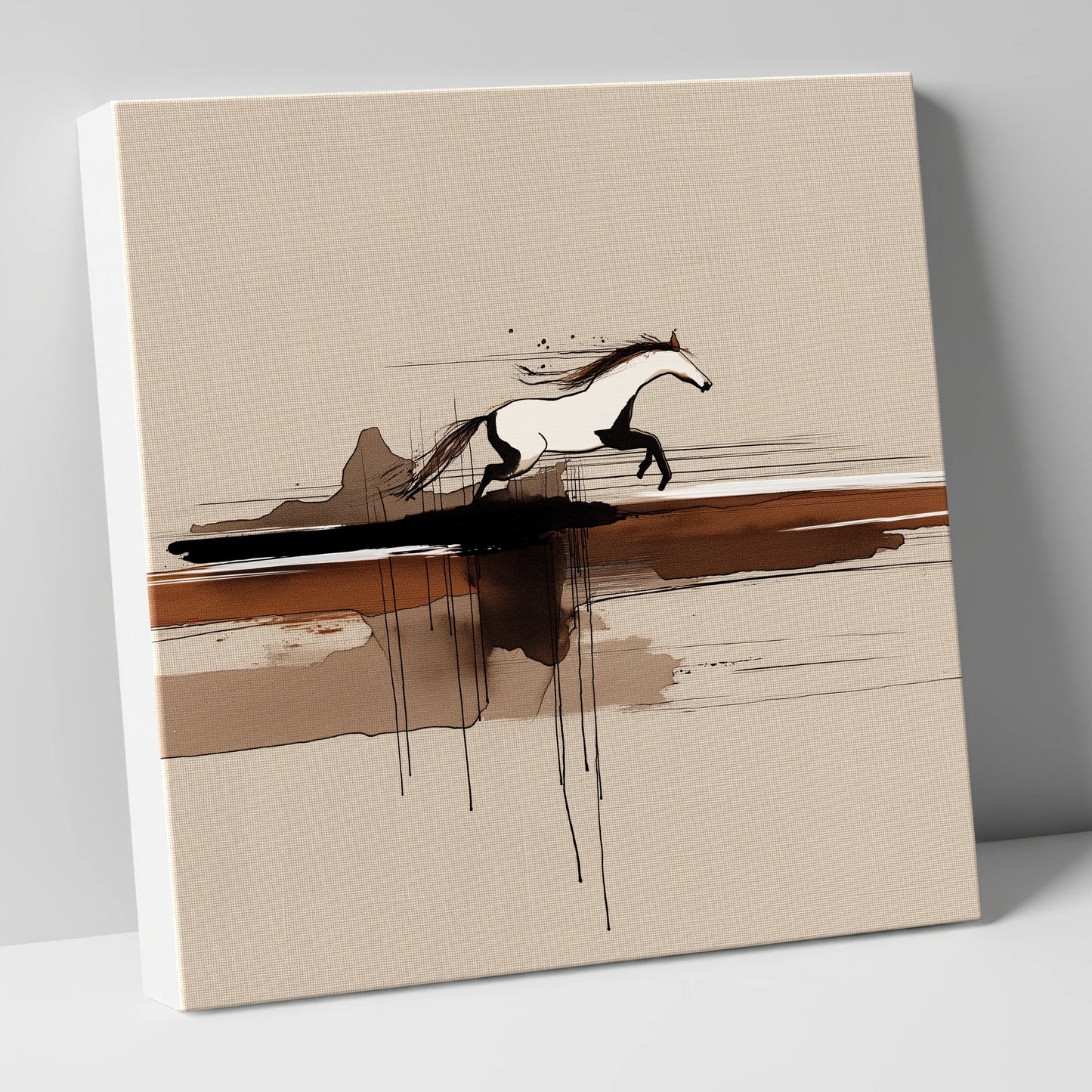 Horizon Bound wild horses canvas wall art