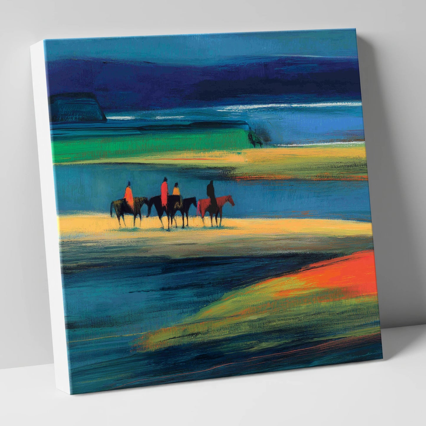 Riders on the Painted Tide horse landscape canvas wall art