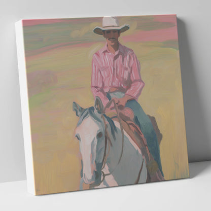 Dusk on the Plains western horse canvas wall art