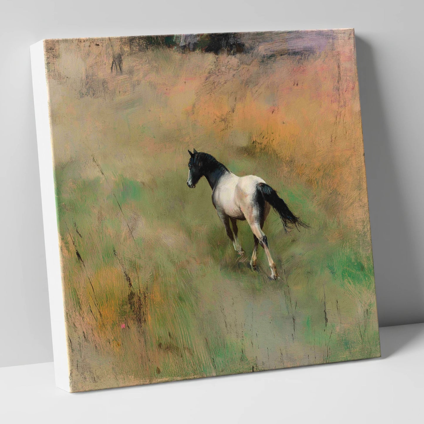 Through the Summer Grass horse landscape canvas wall art