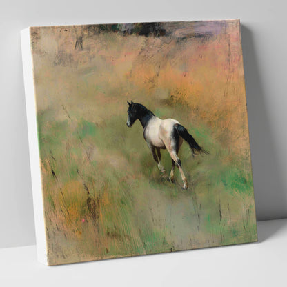 Through the Summer Grass horse landscape canvas wall art