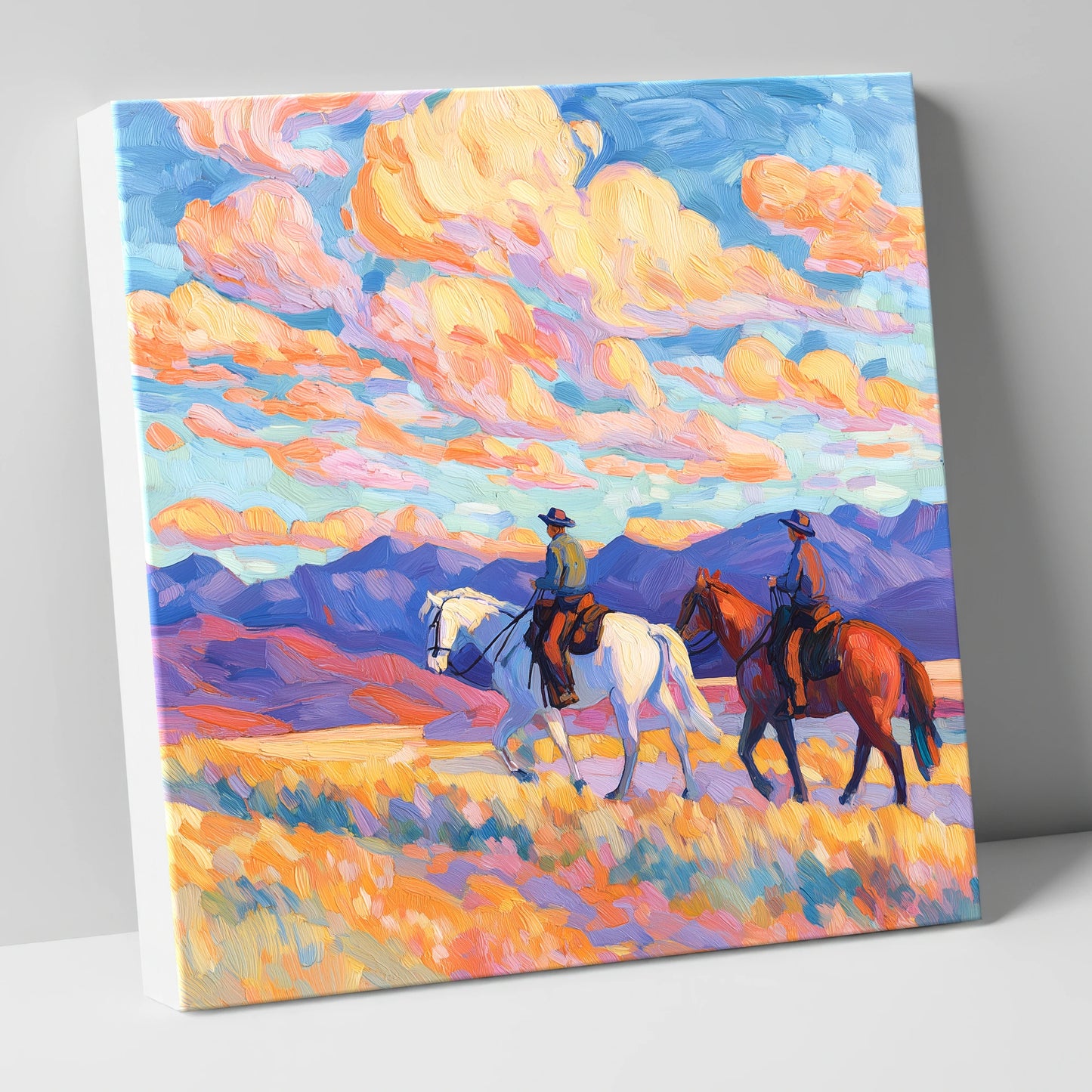 Painted Horizon Riders horse landscape canvas wall art
