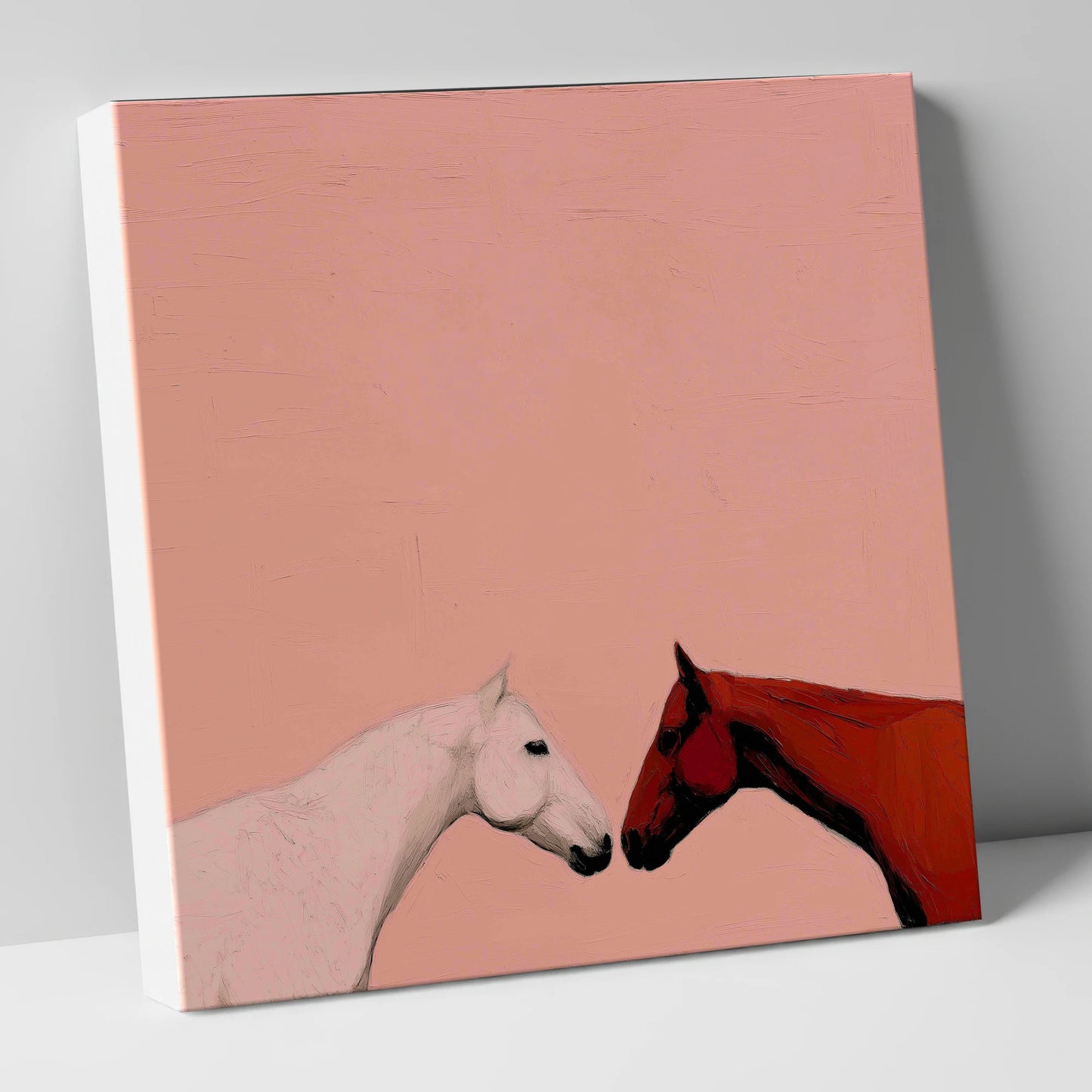 Gentle Encounter horse portrait canvas wall art