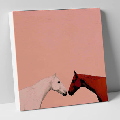 Gentle Encounter horse portrait canvas wall art
