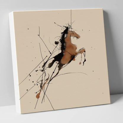 Bold Ascension horse portrait canvas wall art