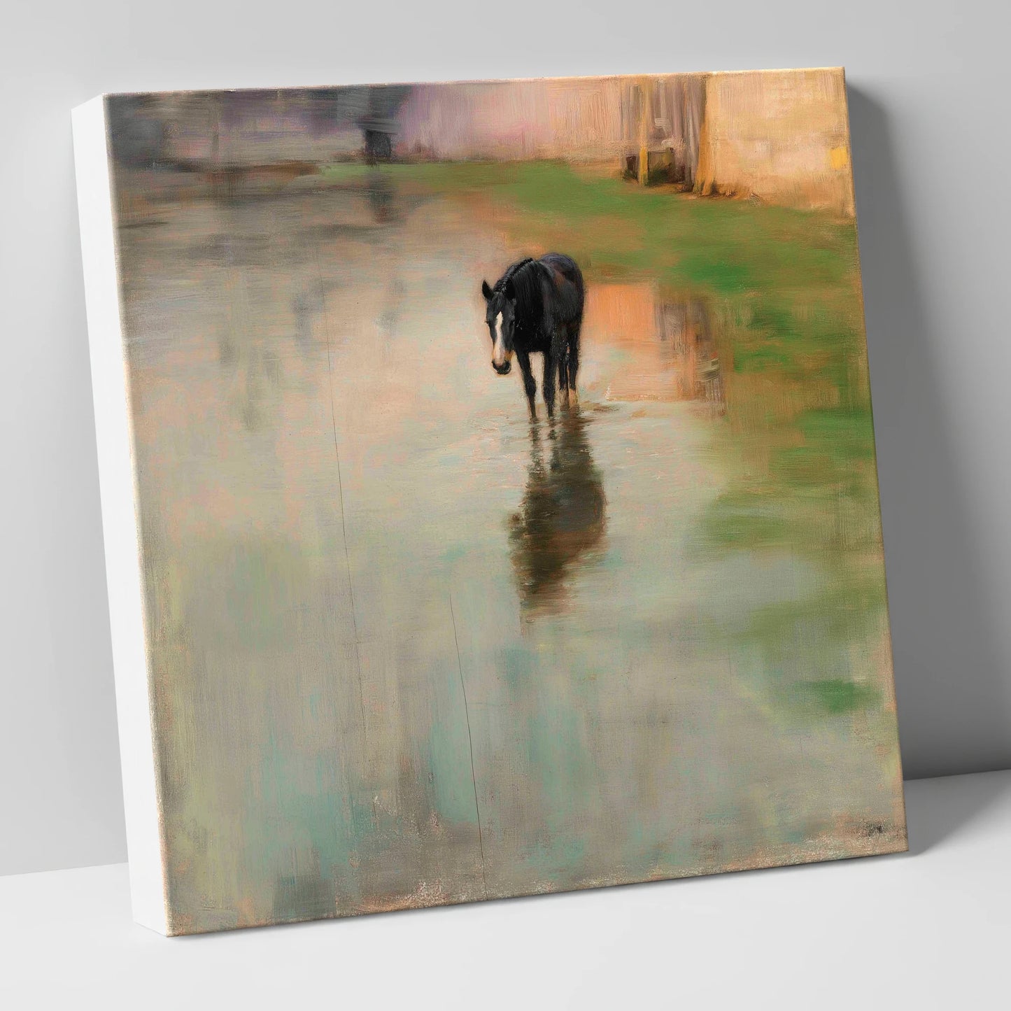 Quiet Reflection horse landscape canvas wall art