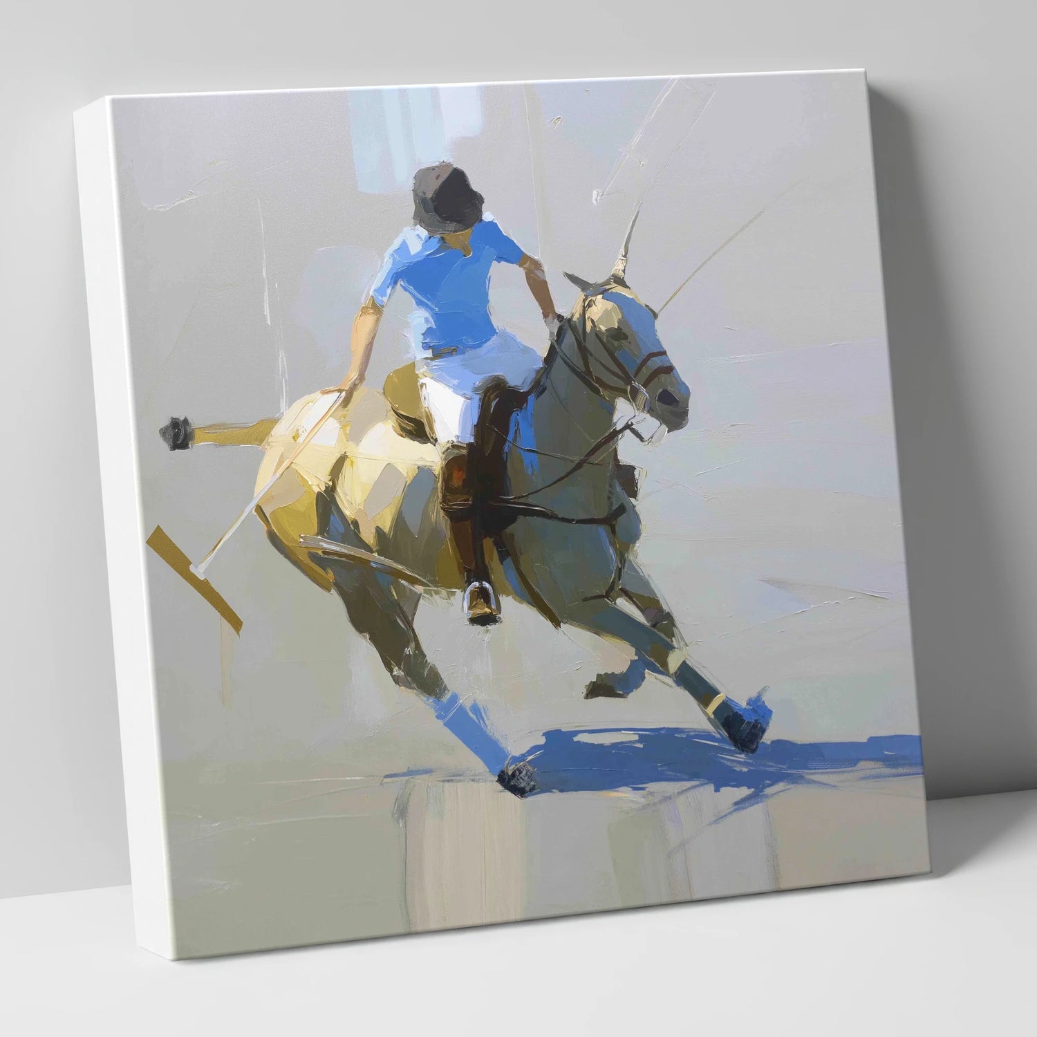 High Goal Pursuit polo horse canvas wall art