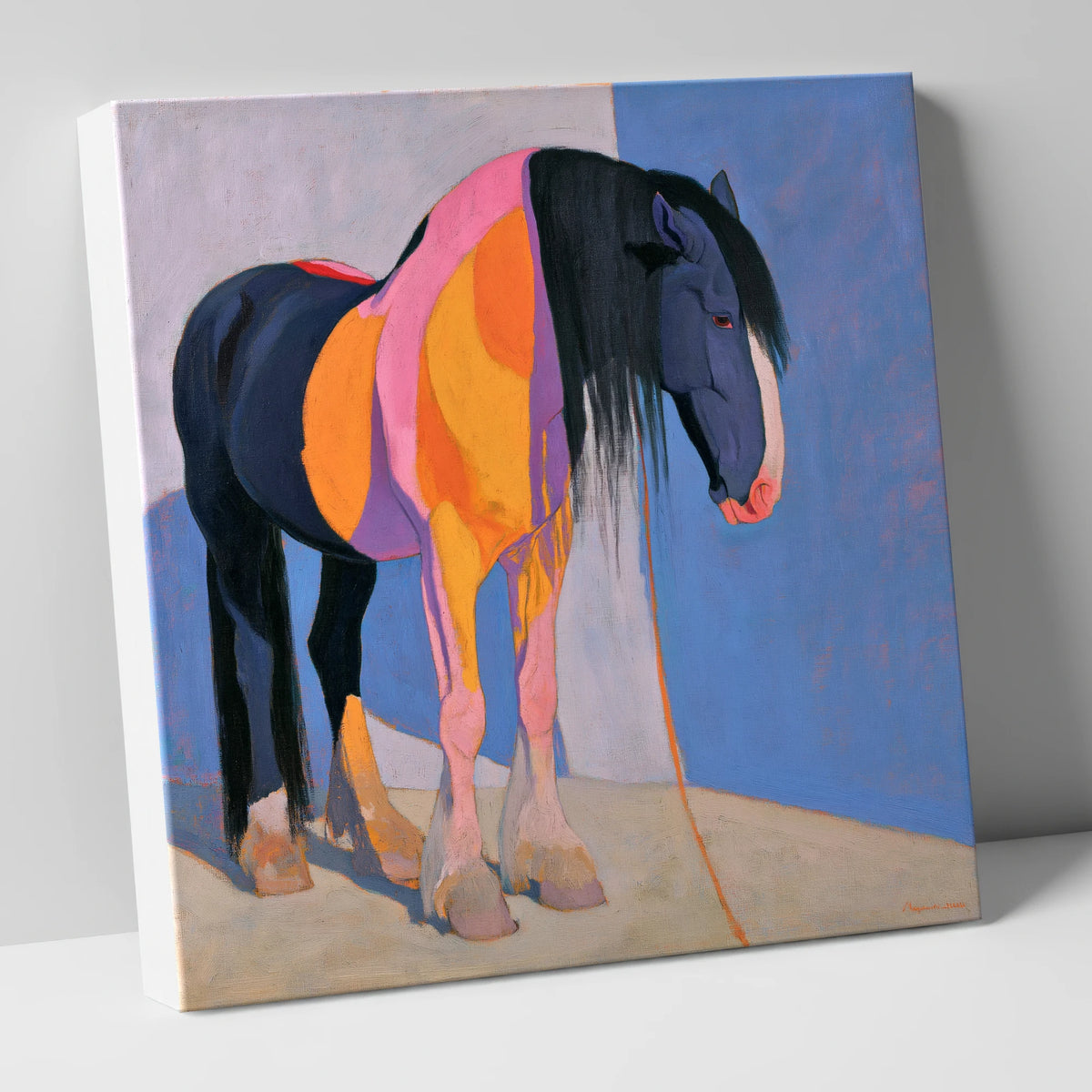 Vibrant Abstract Heavy Horse horse breed canvas wall art