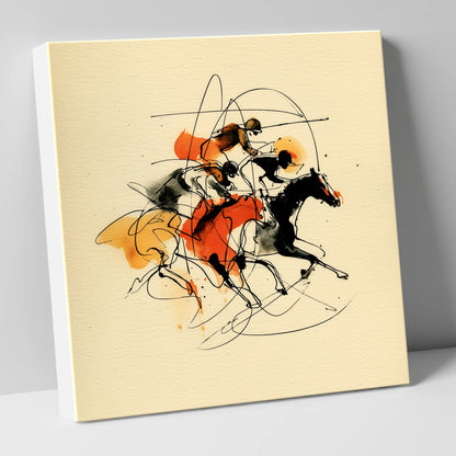 The Final Furlong racing horse canvas wall art