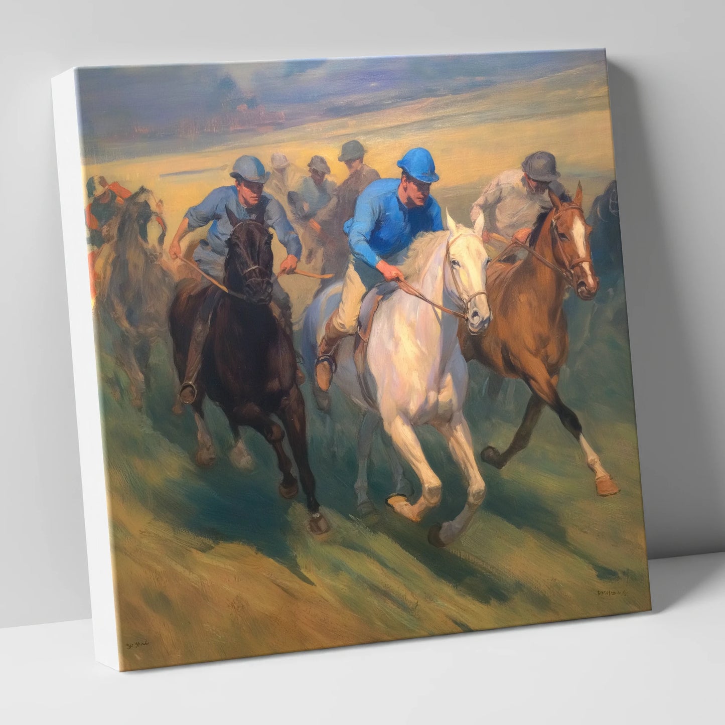 The Blue Silks racing horse canvas wall art