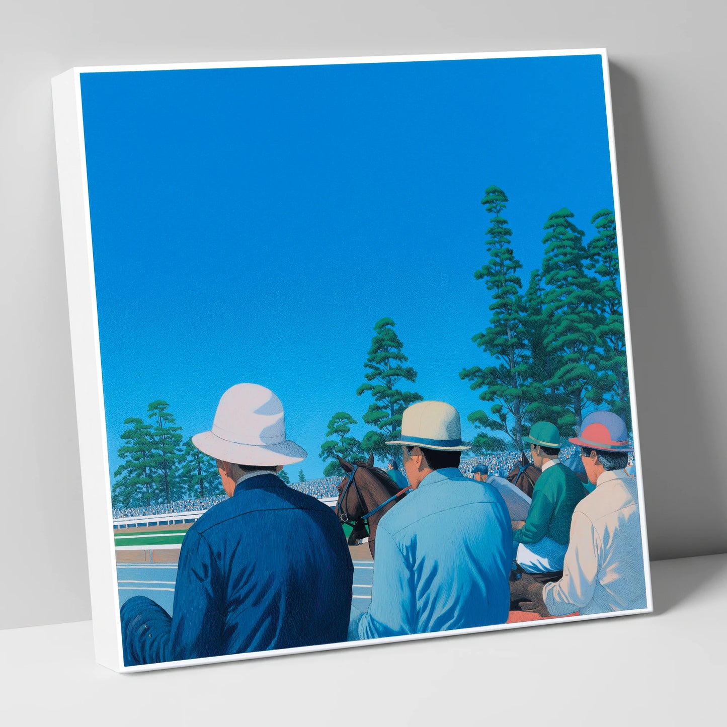 Trackside Anticipation racing horse canvas wall art