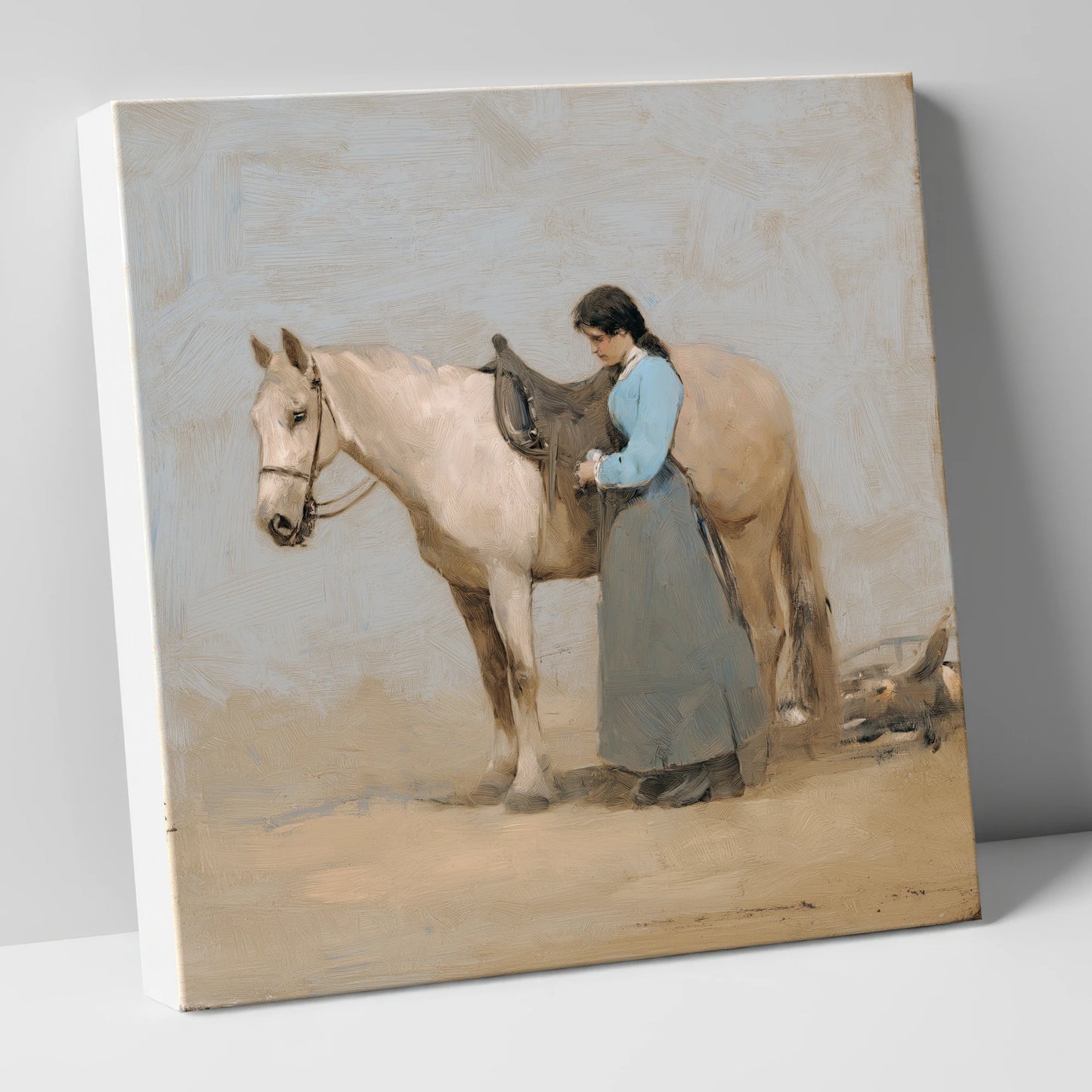 Gentle Preparations horse & rider canvas wall art