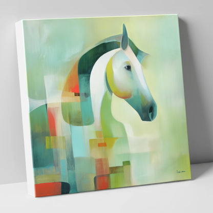 Modern Abstract Profile horse breed canvas wall art