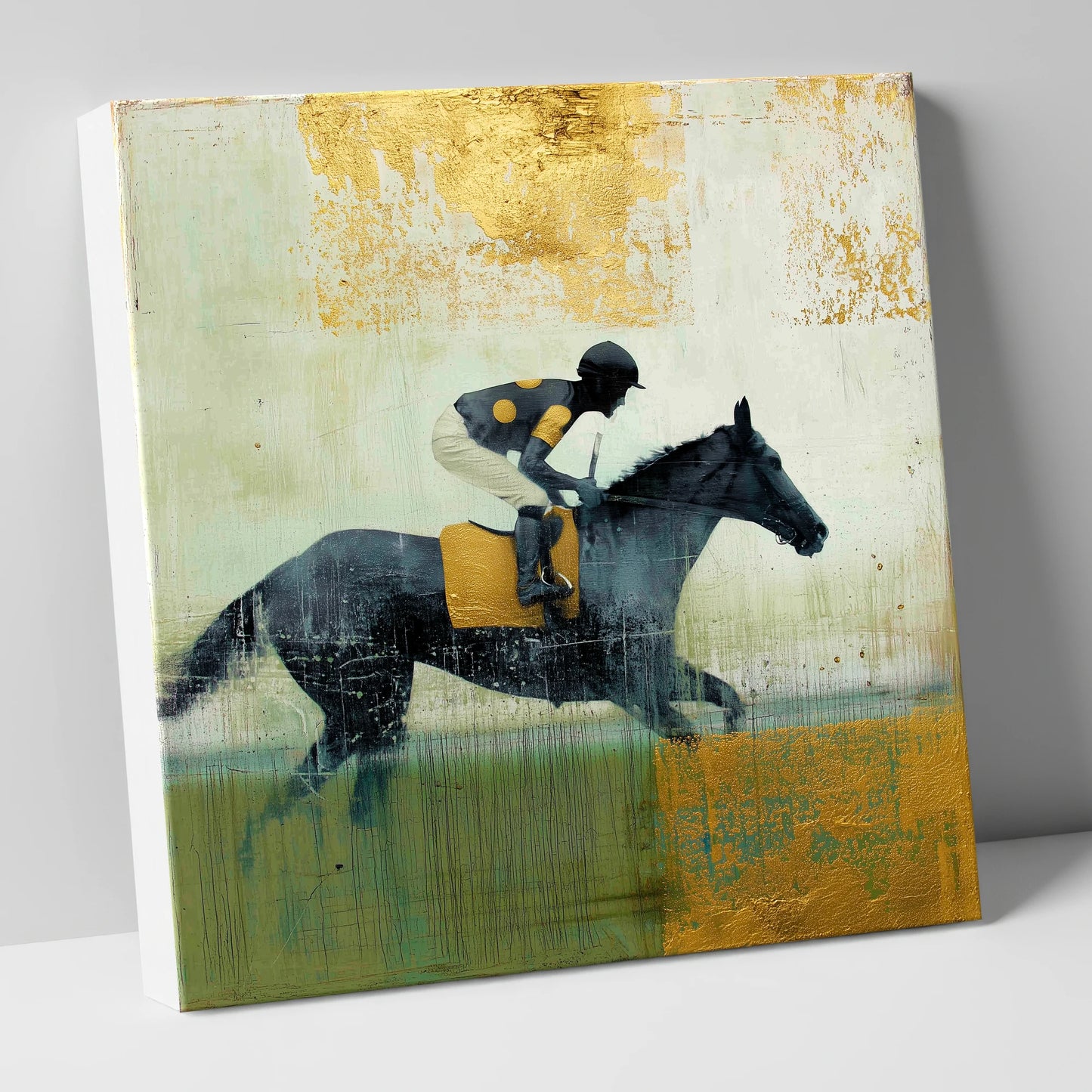 The Golden Furlong racing horse canvas wall art