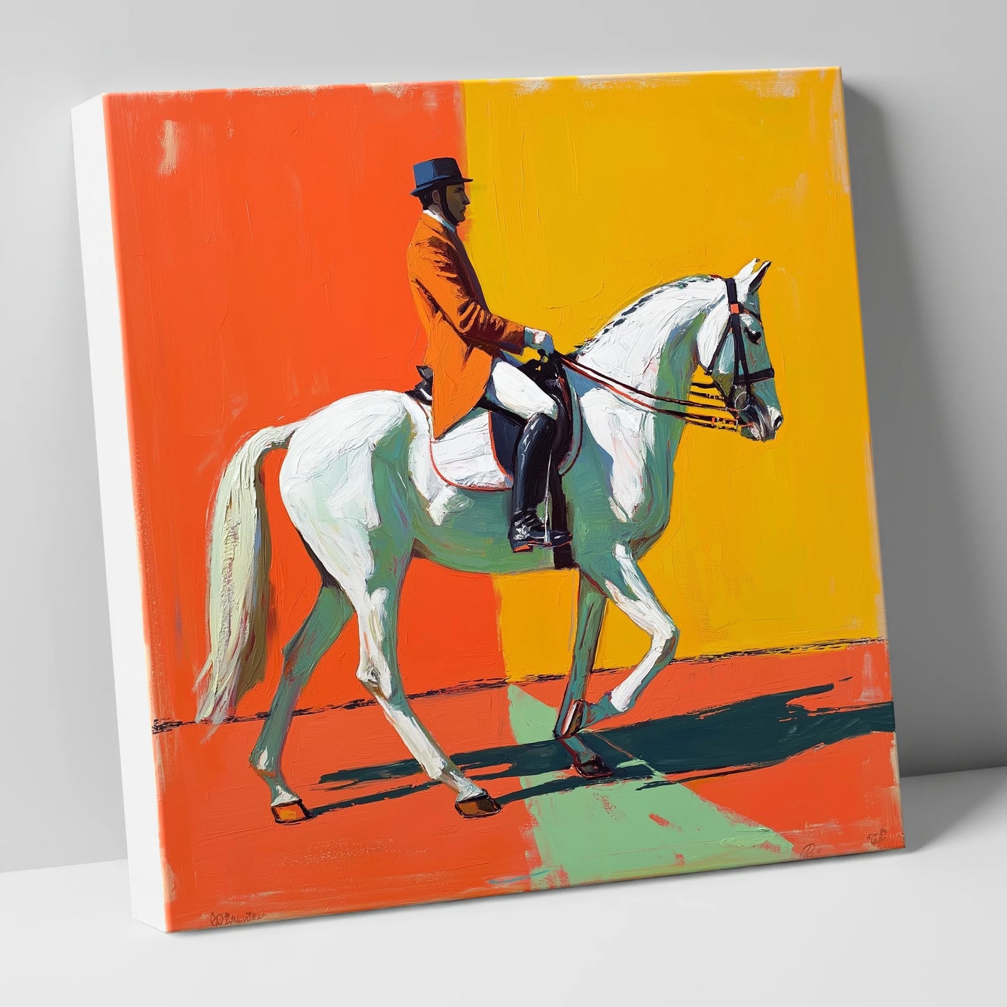 Rhythm In Colour dressage horse canvas wall art
