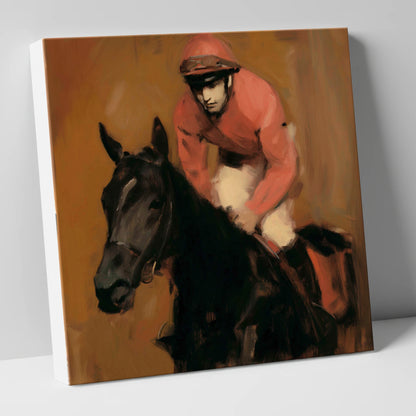 Quiet Anticipation racing horse canvas wall art
