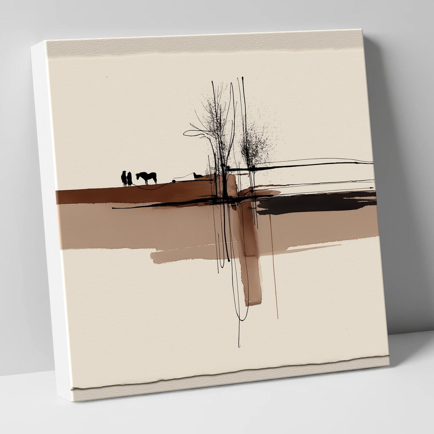 Horizon Bond horse & rider canvas wall art