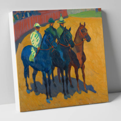 Anticipation in the Ring racing horse canvas wall art