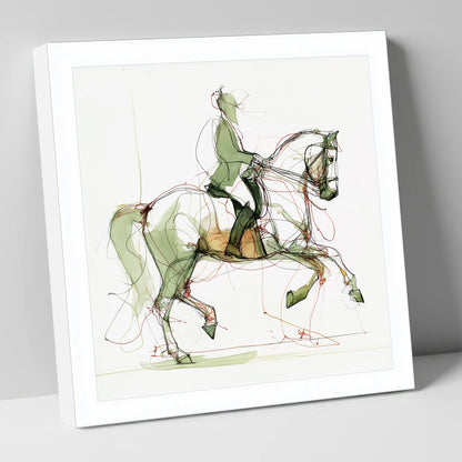 Expressive Dressage dressage horse canvas wall art