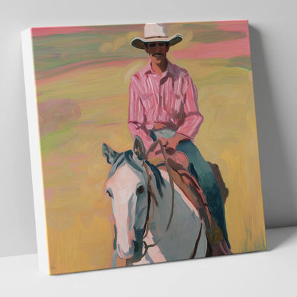 Dusk on the Plains western horse canvas wall art