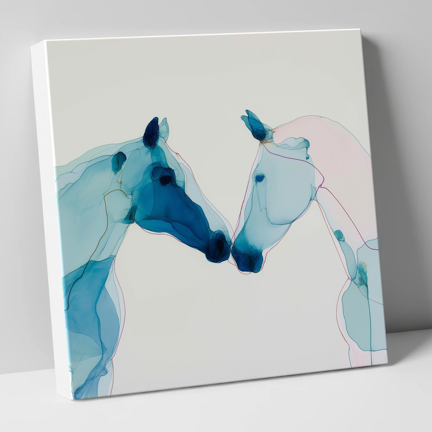 Azure Affinity horse portrait canvas wall art