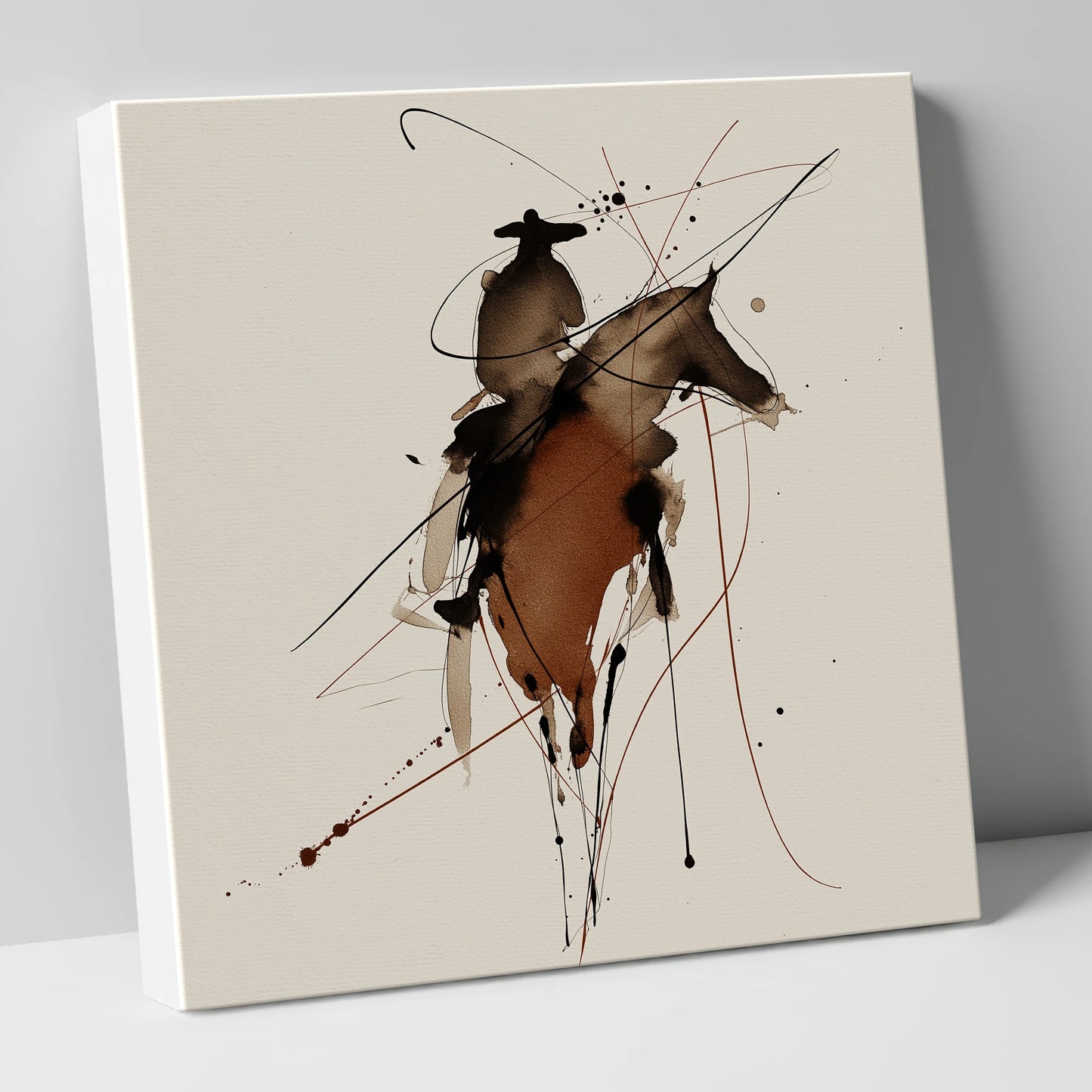 Shadows of the West western horse canvas wall art