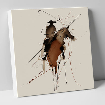 Shadows of the West western horse canvas wall art