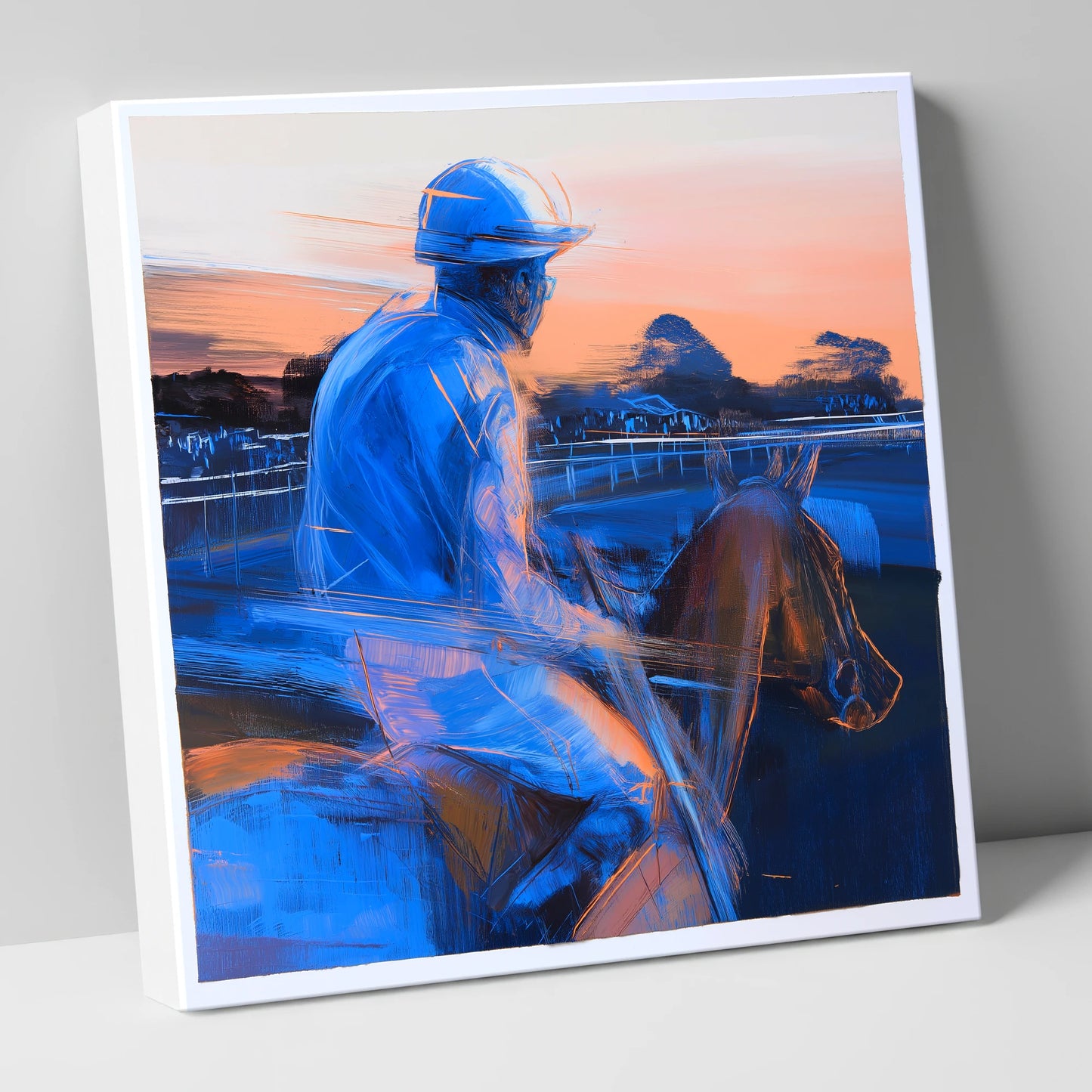 Dawn on the Gallops racing horse canvas wall art